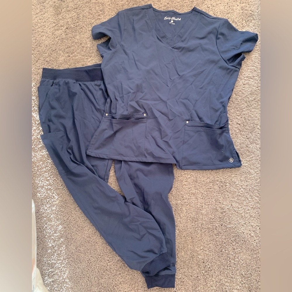 Easy Stretch Navy Scrub set